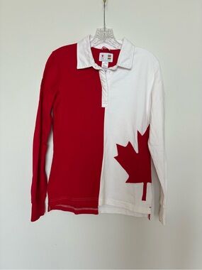 Hudson’s Bay Co. CANADA Olympic Team Long Sleeve Polo/Rugby style Shirt